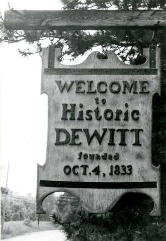 Historic DeWitt Sign