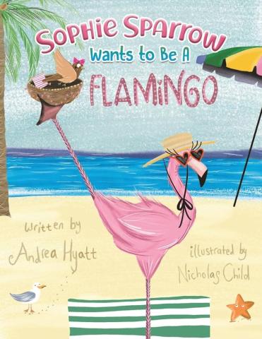 book cover of a pink flamingo