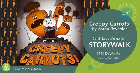 front page of a book called creepy carrots