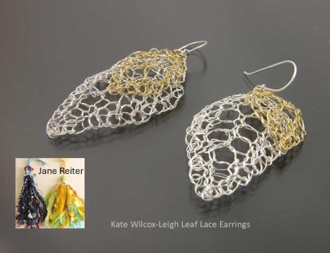 wire earrings and fibre tassels