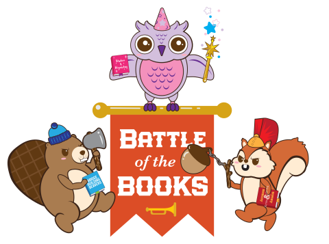 Battle of the Books banner with animals