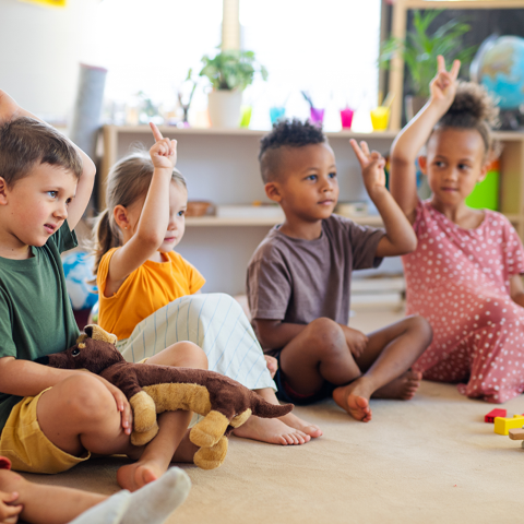 children listening to a story