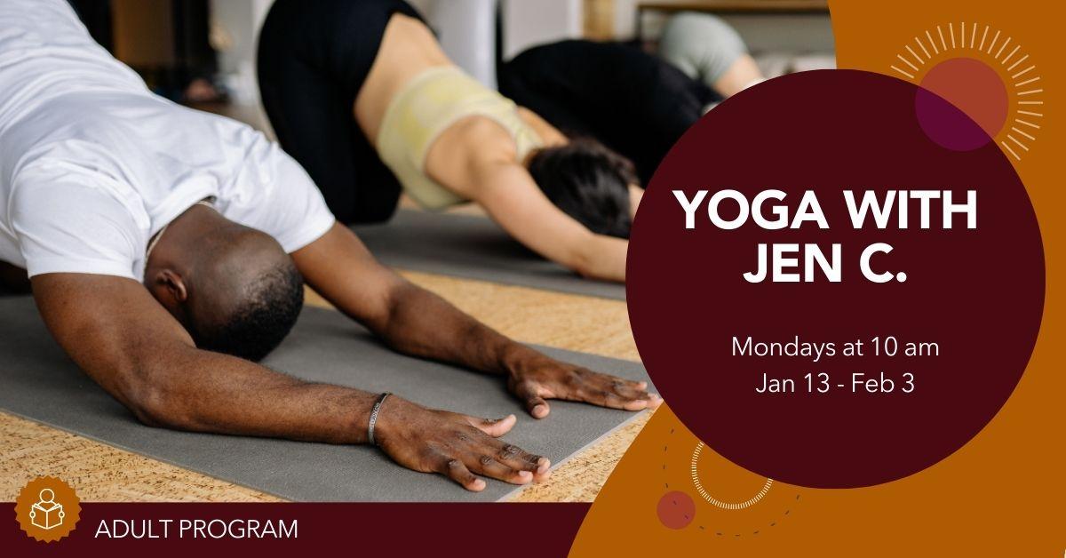 Photo of three people doing yoga